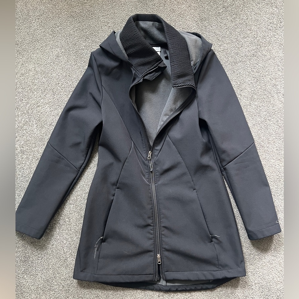 Champion hooded/lined long jacket Small